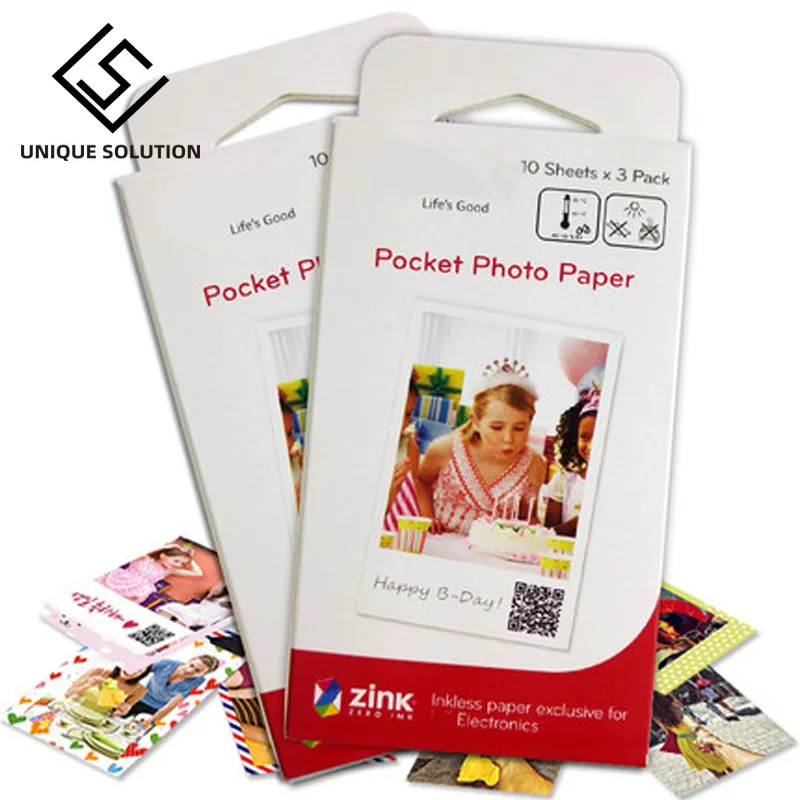 Фотобумага Zink PS2203 смарт-принтер для мобильных телефонов 10-60 листов PD221/PD251 PD233 PD239 |