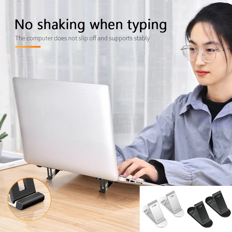 

Невидимая мини-подставка для ноутбука 1 пара, портативный складной держатель для ноутбука, металлические настольные держатели для ноутбуко...