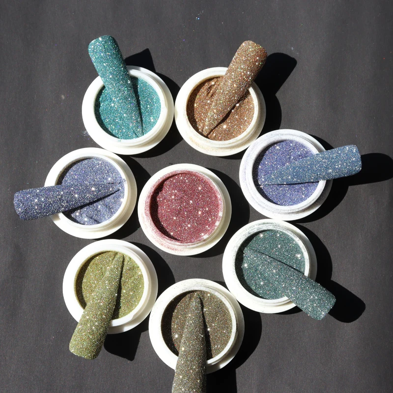 

1Jar Luminous Nail Reflected Powder Glow In The Dark Sparkly Sand Powder Pigment Dust Luminous Nail Glitter Holo Powder Dust MN2