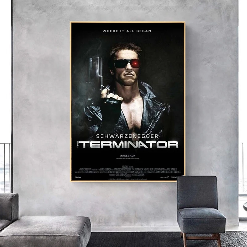 

Abstract Classic Movie The Terminator Movie Art Canvas Painting Wall Art Posters and Prints Wall Art Picture for Living Room