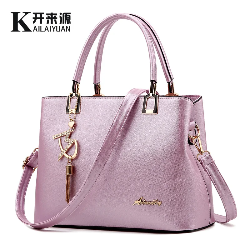 Women's waterproof one shoulder handbag with Pendant|Сумки с ручками| |