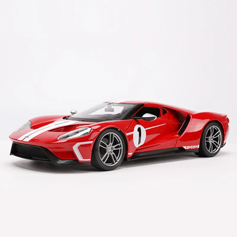 Модель автомобиля из сплава в масштабе 1:18 модель Ford GT 2017 подарок для детей |
