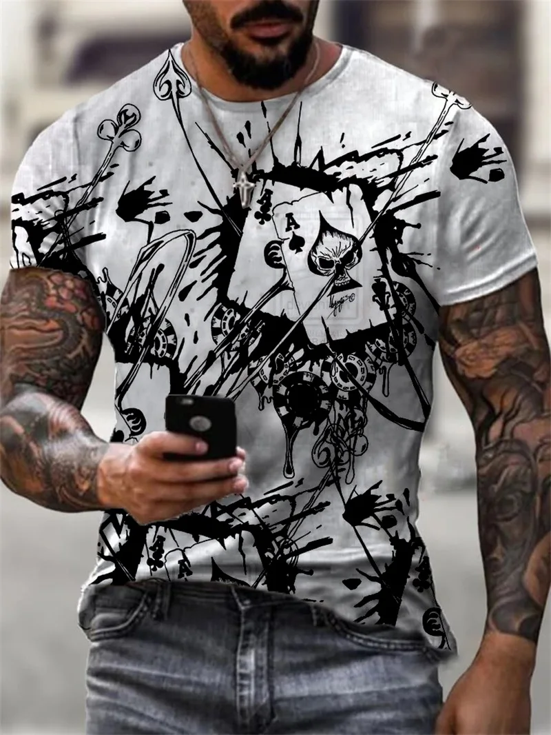 

Men's T-shirt Retro Street Harajuku Oversized T-shirt 6XL Summer New Fashion Sports Casual Breathable Short Sleeve Top