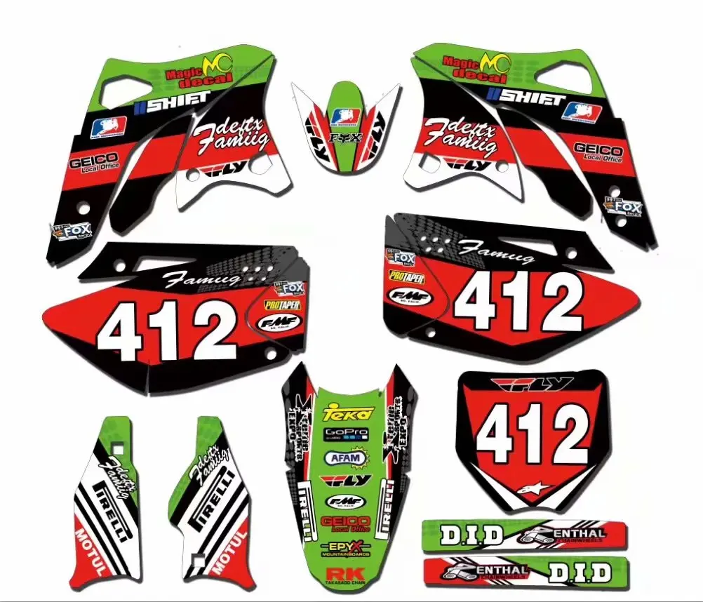 GRAPHICS &amp BACKGROUNDS DECALS STICKERS Kits for Kawasaki KX250F KXF250 KXF 250 KX 250F 2006 2007 2008 | Автомобили и мотоциклы