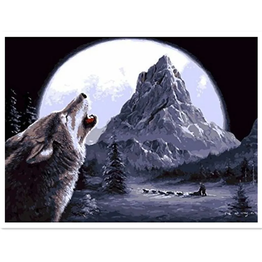 

Набор для рисования по номерам на холсте «волк»