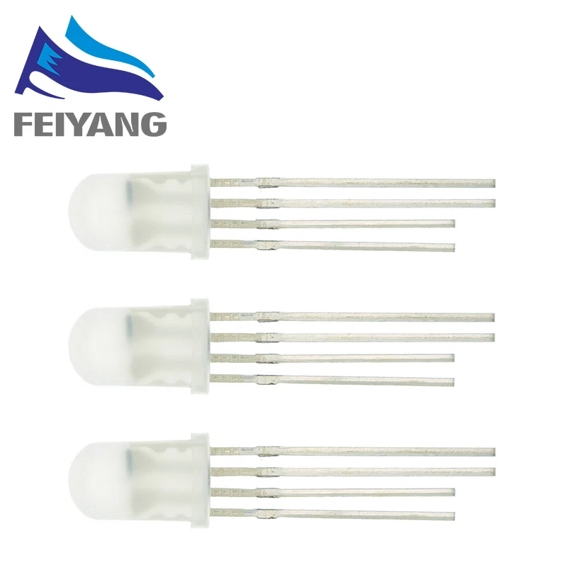 10 шт. APA106 F5 5 мм F8 8 RGB светодиодный чипы интегрированы (например WS2812B) круглая шляпа