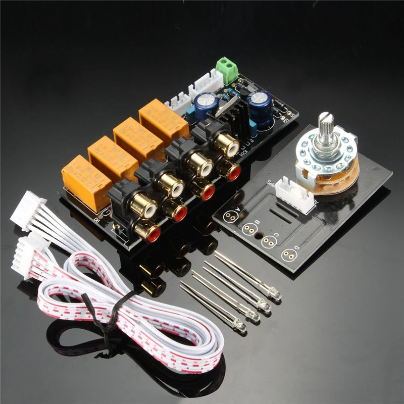 

Hot TTKK Audio Input Signal Selector Relay Board Signal Switching Amplifier Board RCA for Speakers