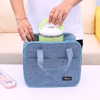 portable oxford cloth lunch box bag thermal insulation food carrier picnic travel bento cooler bags storage container handbag
