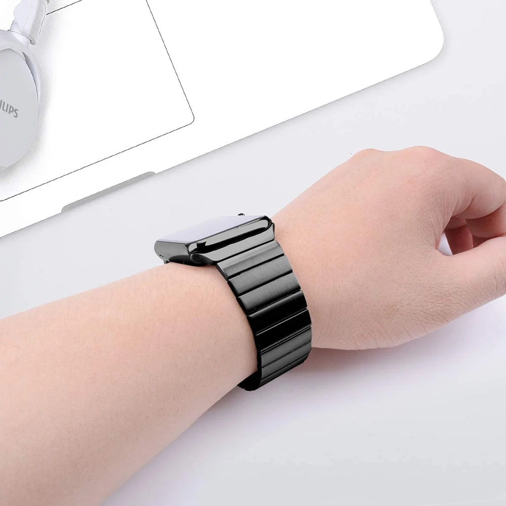 Бизнес группы для apple watch band 44 мм 40 серия 5 4 браслет из нержавеющей стали iwatch