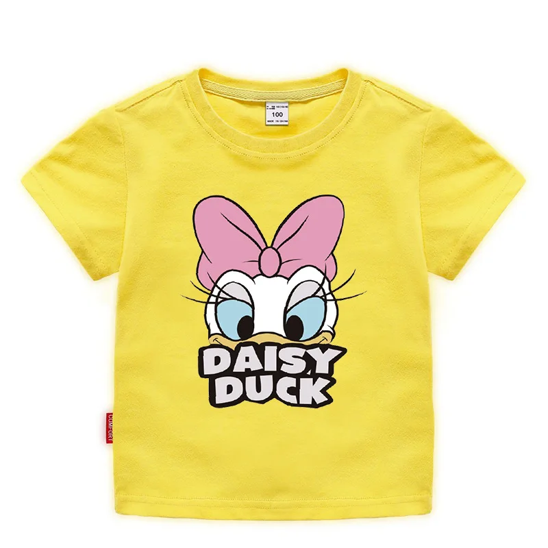 Disney Дональд Дак летние Мультфильмы для девочек мальчиков мультфильмы футболки