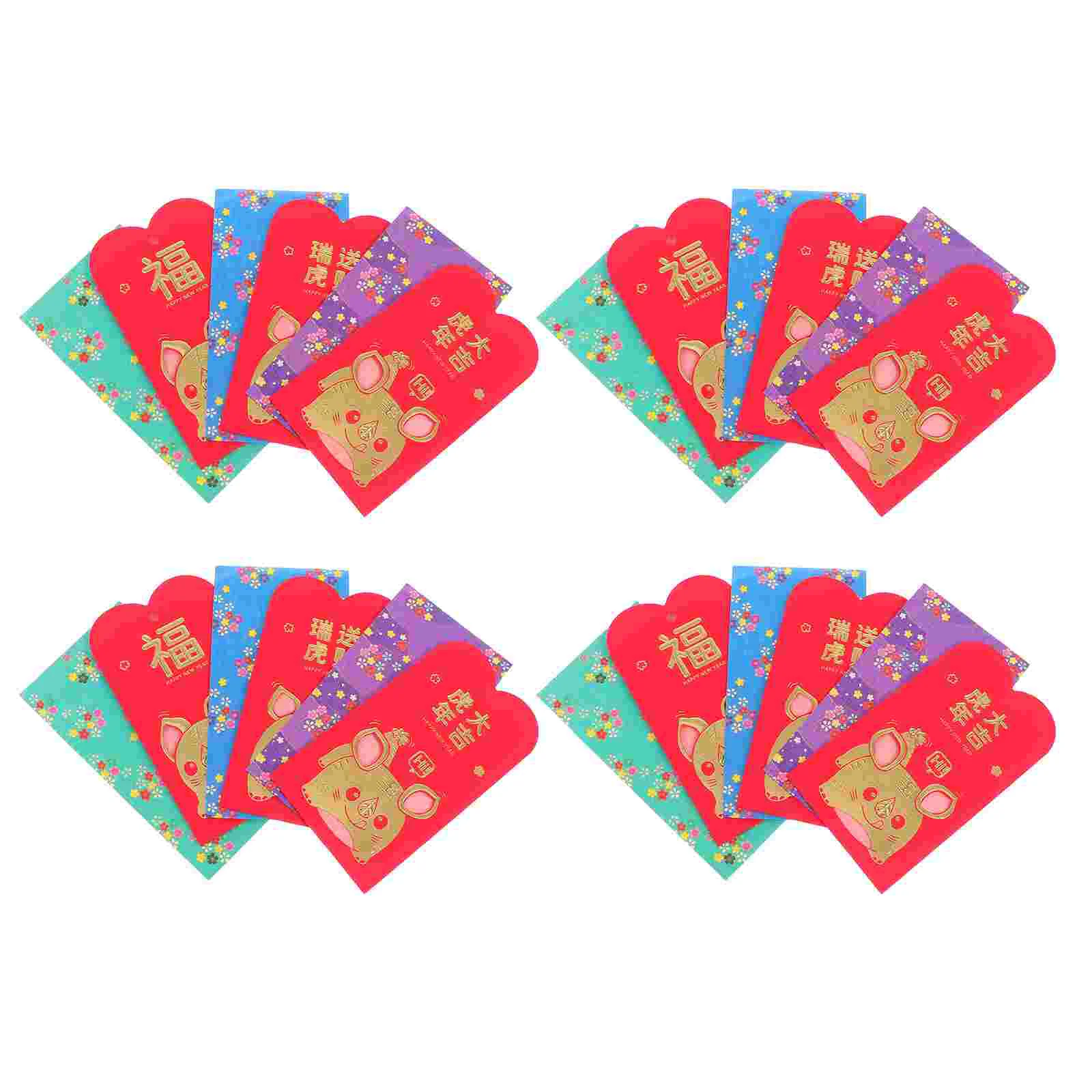 

12Pcs Tiger Design New Year Kids Red Packets Festival Money Packets for Party