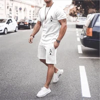 2021 summer mens sportswear suits workout solid running jogging sports set training clothes leisure track suit men beach suit