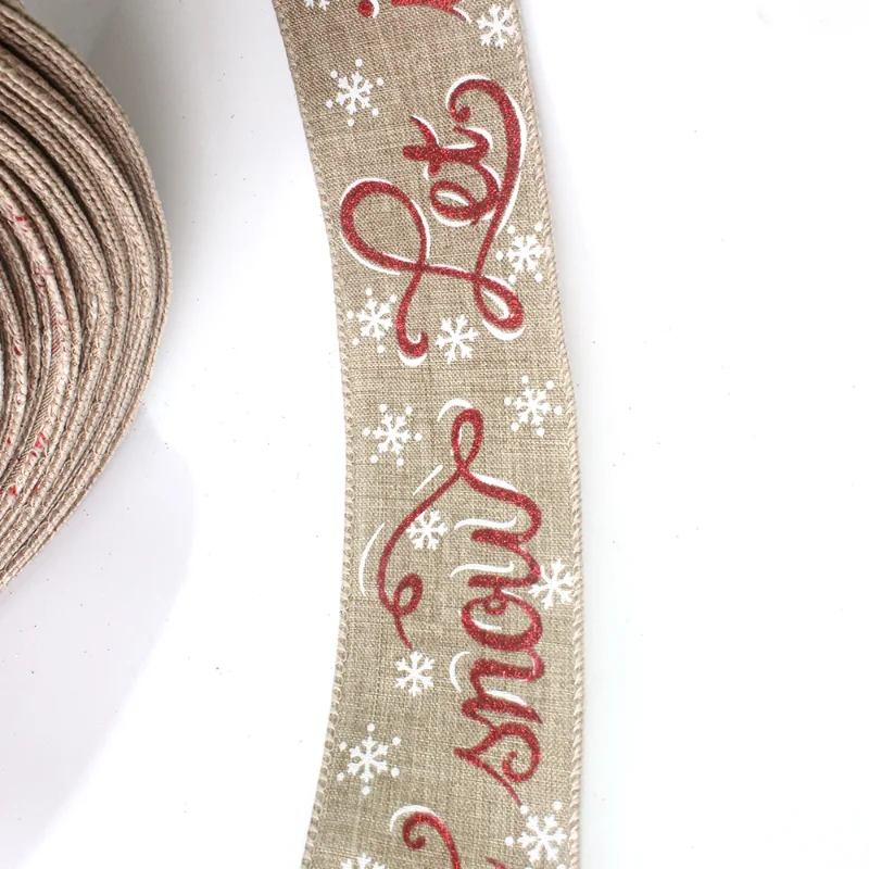 Новинка украшения для рождественской елки DD 200x6 3 см лента с горячим тиснением