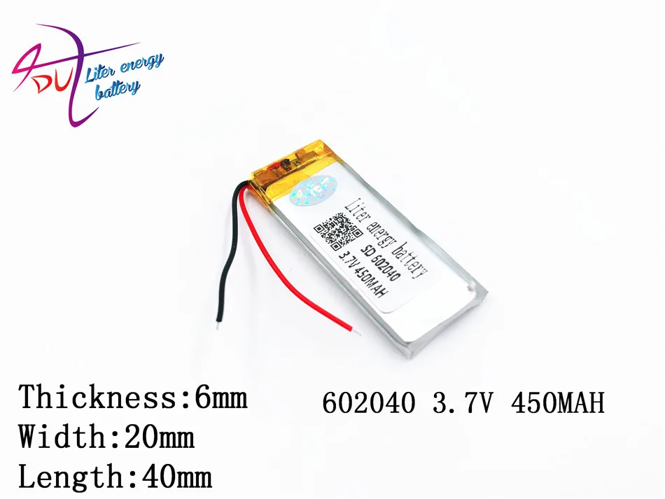 Аккумулятор Liter 602040 062040 3 7 в 450 мА/ч литий полимерная батарея Gps Mp3 беспроводная