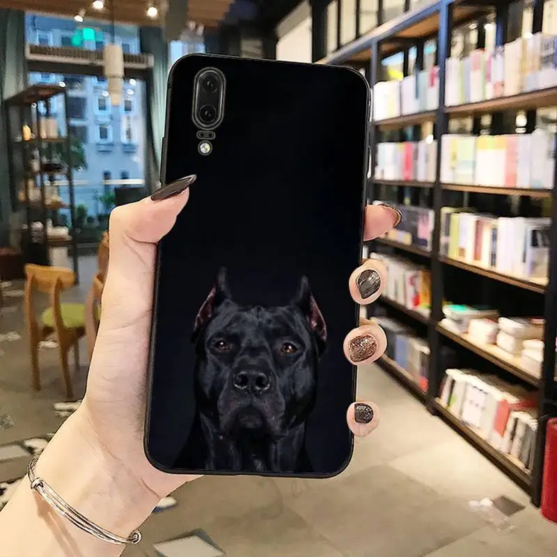 

black Dachshund Doberman Dog Phone Case For Huawei honor Mate P 10 20 30 40 Pro 10i 9 10 20 8 x Lite