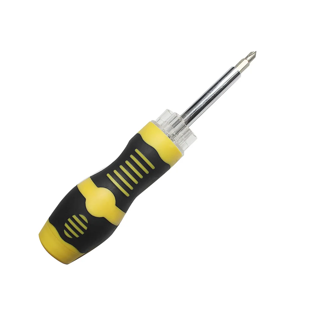 Multi-Functional Hand Tool with Screwdriver Tip Holder, LED Flashlight, Slotted Type Screwdriver, and Drill Bits image 4