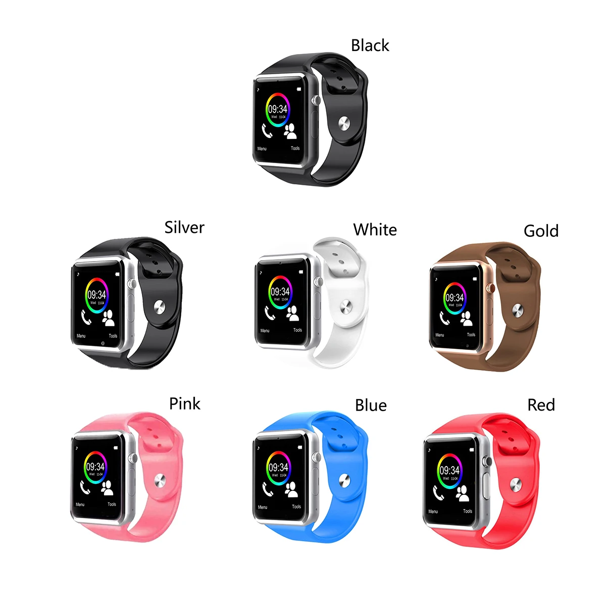 Смарт часы A1 Bluetooth наручные Спорт Шагомер с sim картой шагомер камера Smartwatch для Android