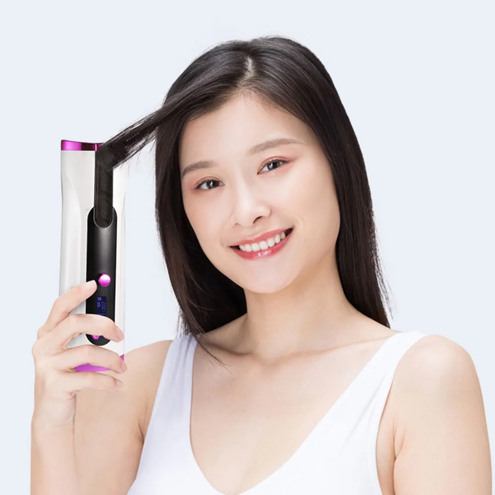 

Hair Curler Automatic Auto Ceramic Wireless Curling Iron Hair Waver Tongs Beach Waves Iron Curling Wand Air Curler USB Cordless