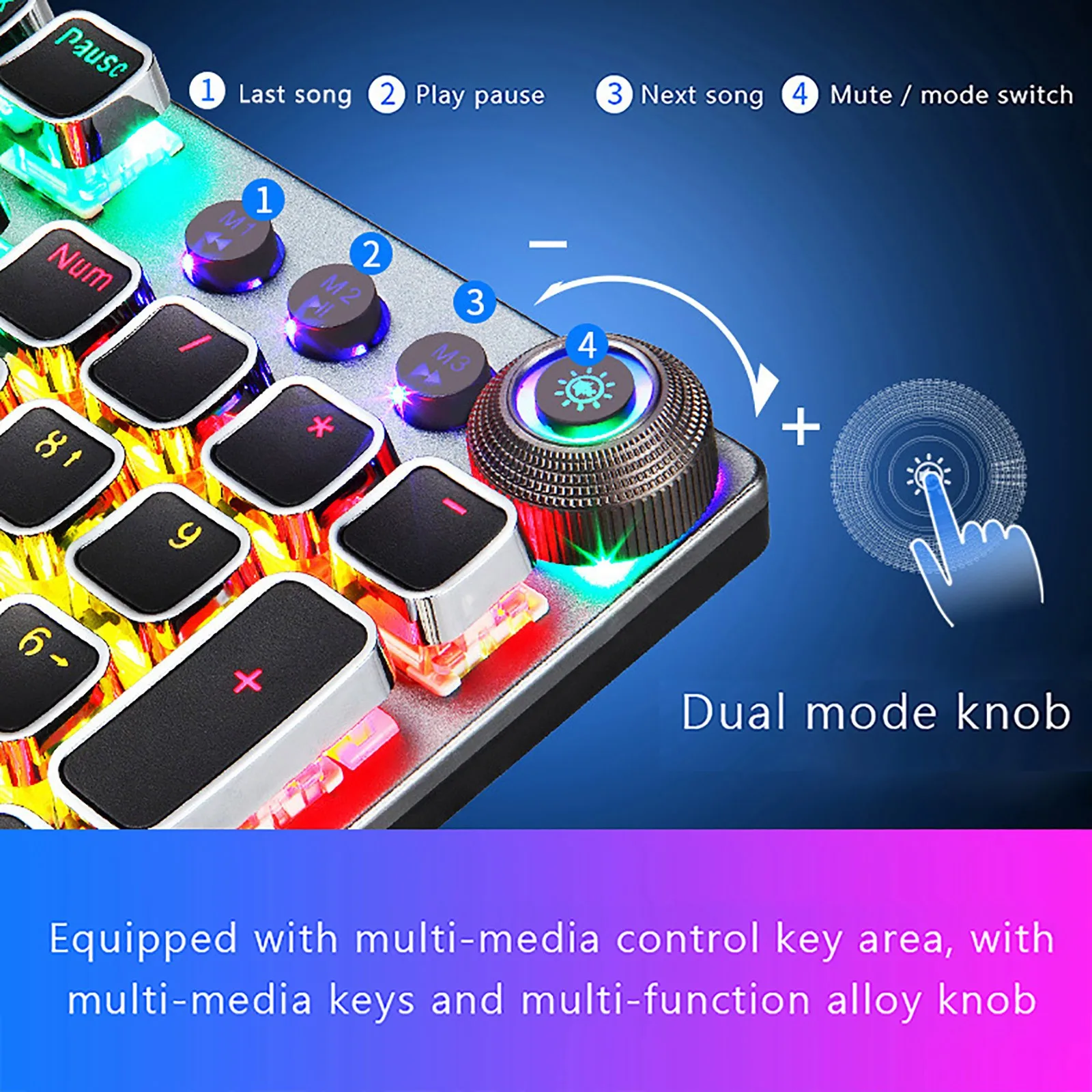 

Steampunk Gaming Mechanical Keyboard Metal Panel Square Retro Keycap Backlit For Gamer Pc Computer Laptop Accessories