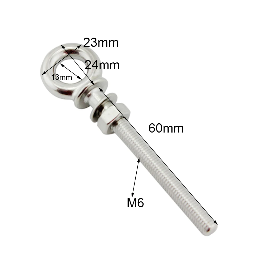 

Рым-болт М6*60 из нержавеющей стали марки Marine 316