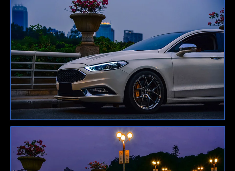 Фары для автомобиля Ford Mondeo Fusion- DRL дневные ходовые огни головная лампа светодиодный Биксеноновая лампа Противотуманные фары автомобильный аксессуар