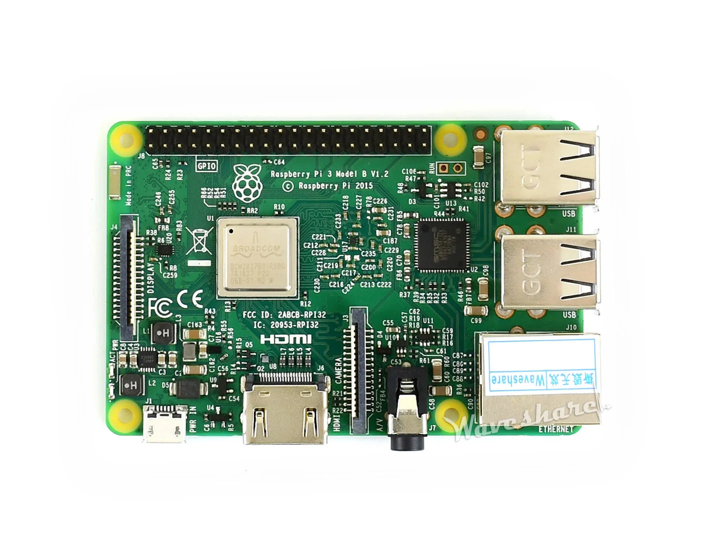 Оригинальный Raspberry Pi 3 Model B третьего поколения 64 бит четырехъядерный процессор ARMv8