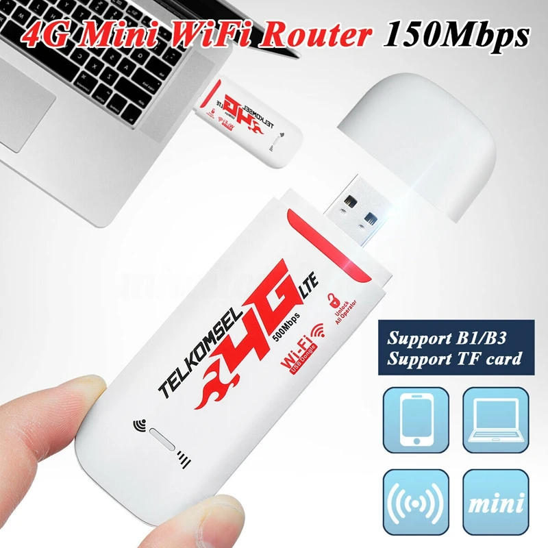 Портативный автомобильный Wi Fi роутер 4G/3G LTE 150 Мбит/с|Адаптеры AC/DC| |