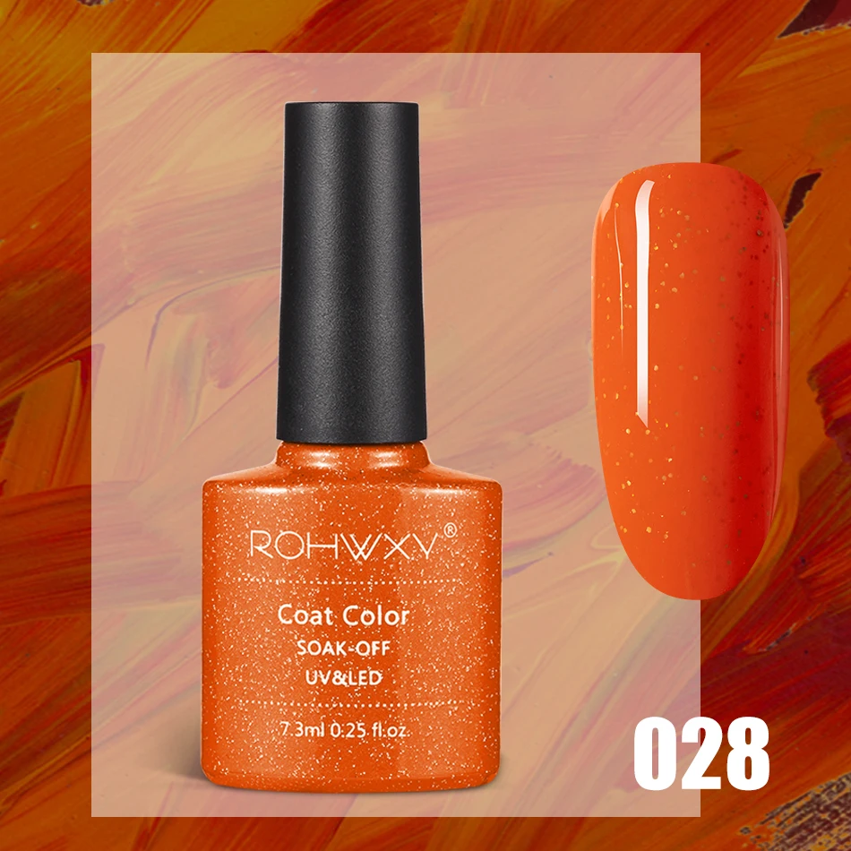 A028 ROHWXY 7,3 мл Гель-лак для ногтей для маникюра 60 цветов УФ-светодиодный Гель-лак впитывающий Гель-лак для рисования Гель-лак Инструменты для дизайна ногтей - Цвет: A028