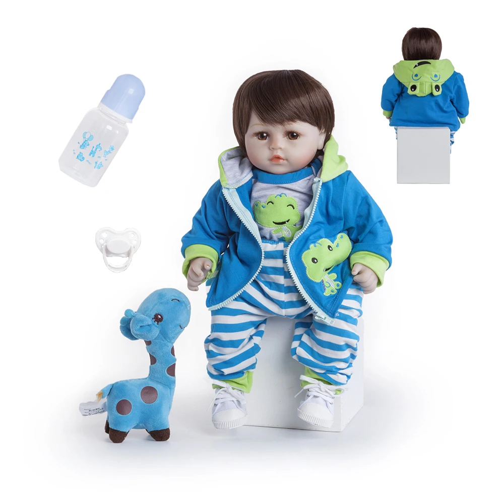 Кукла реборн Мягкая силиконовая 18 дюймов 48 см|Куклы| |