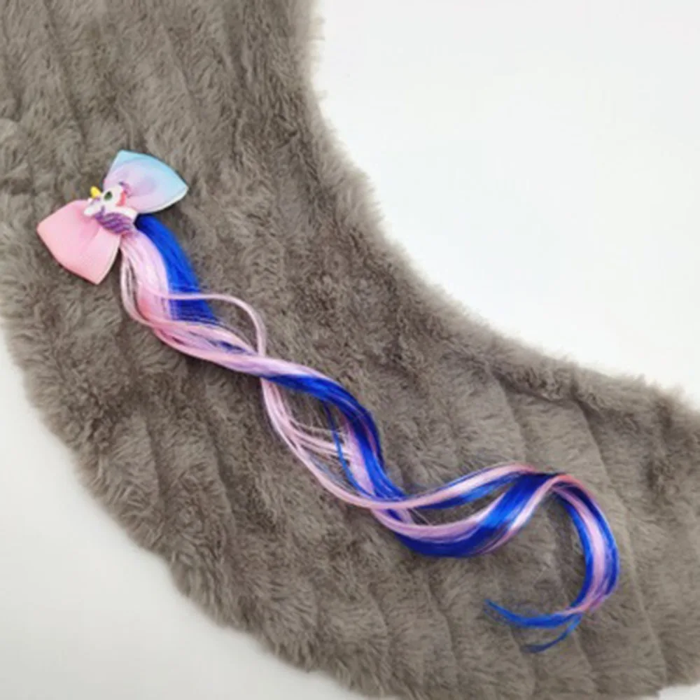 Заколки для волос с милым мультяшным единорогом девочек цветные заколки