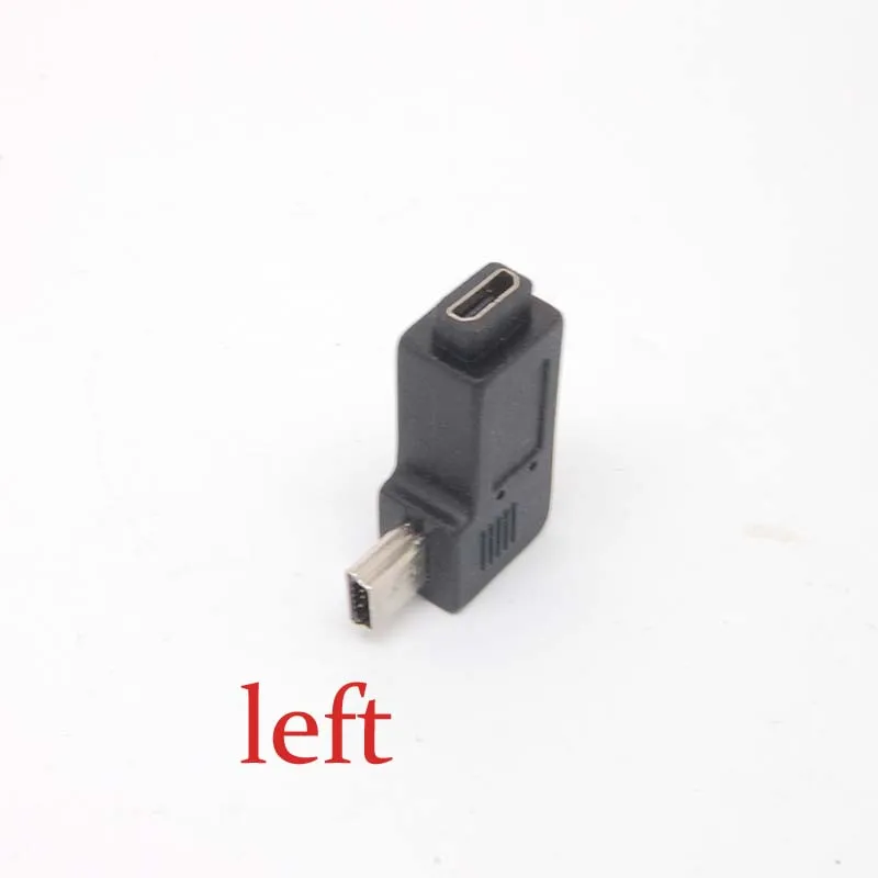 Мини USB Type A штекер к Micro B гнездовой адаптер 90 градусов правый/левый