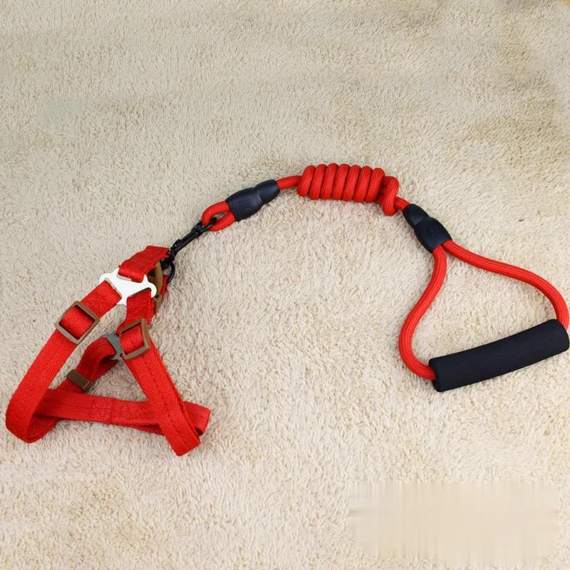 

Dog Leash Round Rope Pet Traction Rope Can Adjust The Size of The Chest Strap Pull-resistant Dog Leash Cotton Dog Accessories