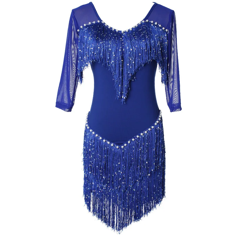 

New 2020 Latin Dance Dress Women/girls/lady Pearl Sexy Fringe Salsa/ballroom/tango/cha Cha/rumba/samba/latin Dresses For Dancing