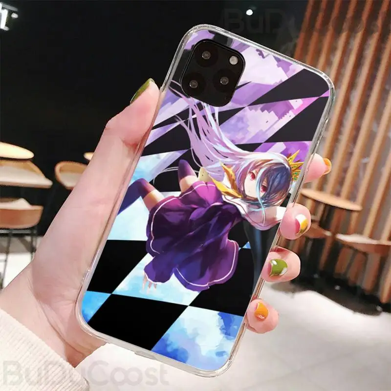 slok no game no life cute girl phone case for iphone 8 7 6 6s plus x 5s se 2020 xr 11 pro xs max 12 12mini free global shipping