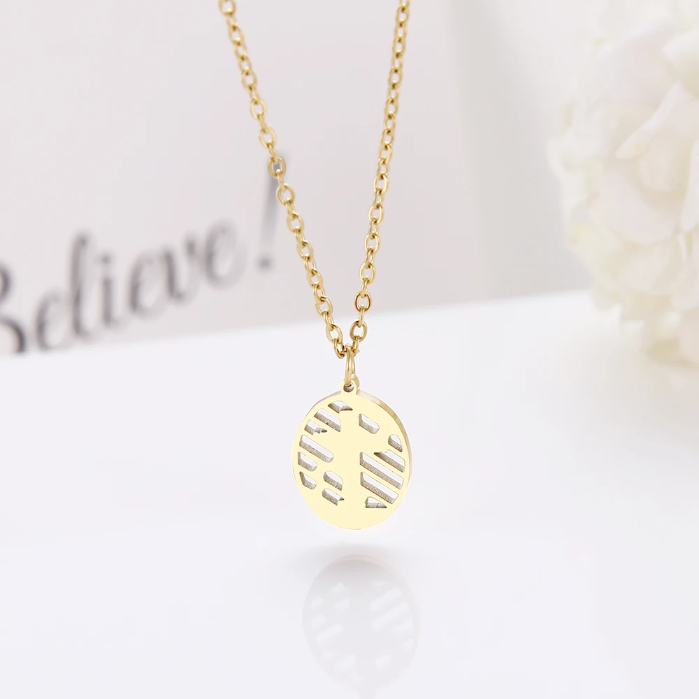 Ожерелье из нержавеющей стали для мужчин и женщин оригинальный дизайн полое