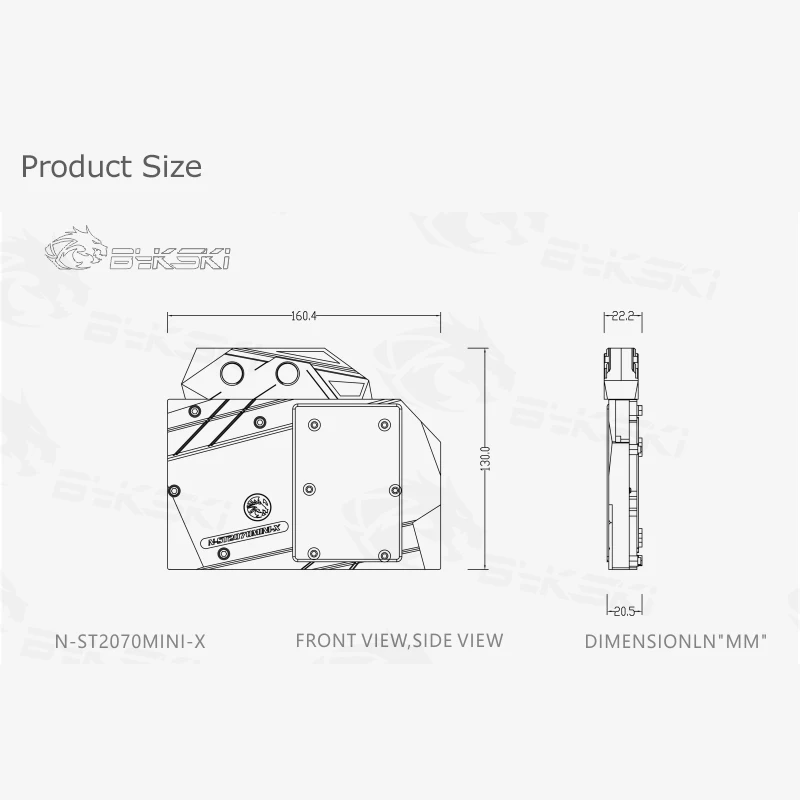 Bykski GPU Water Block Use For ZOTAC GeForce RTX 2070-8GD6 MINI OC Cooling RGB/RBW Light N-ST2070MINI-X | Компьютеры и офис