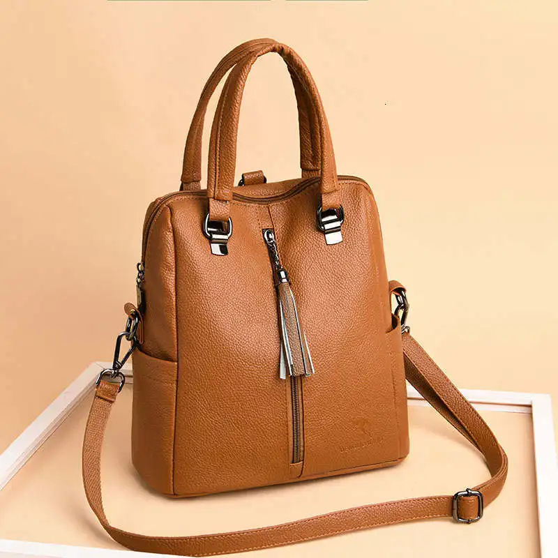 3 в 1 многофункциональные женские кожаные рюкзаки винтажные сумки на плечо Sac a Dos