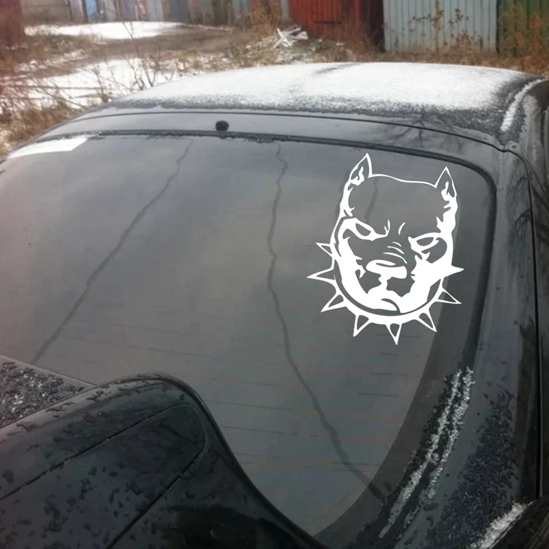 CS 421#17 4*15см Наклейка Стафф pit bull head водонепроницаемые наклейки на авто машину