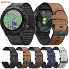 Ремешок кожаный для смарт-часов Garmin Fenix 6 6X Pro, быстросъемный удобный браслет для Garmin Fenix 5 5X Plus, 22 мм 26 мм