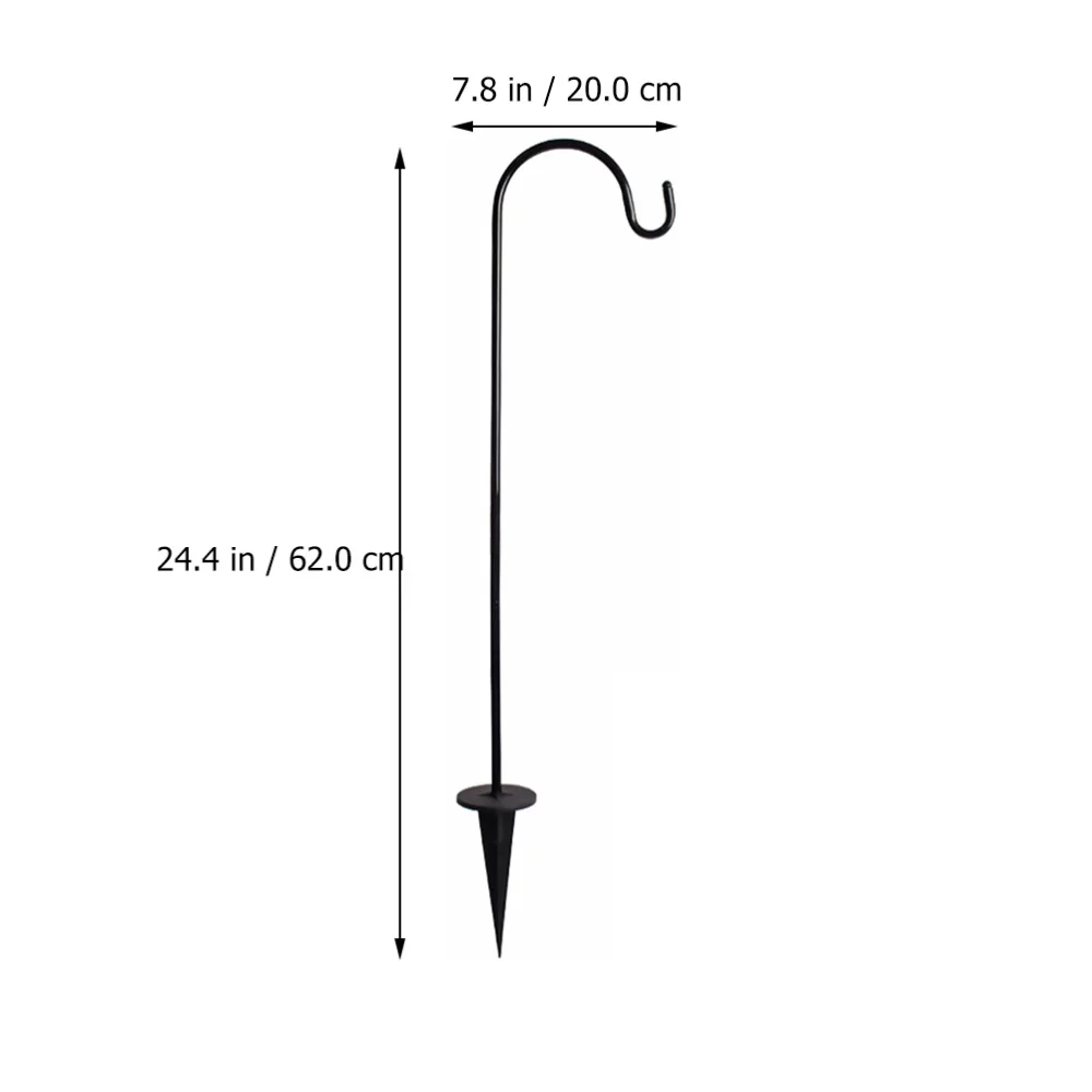 

2 Pcs Outdoor Shepherd Hooks Flower Plant Hanger In-ground Hanging Hooks