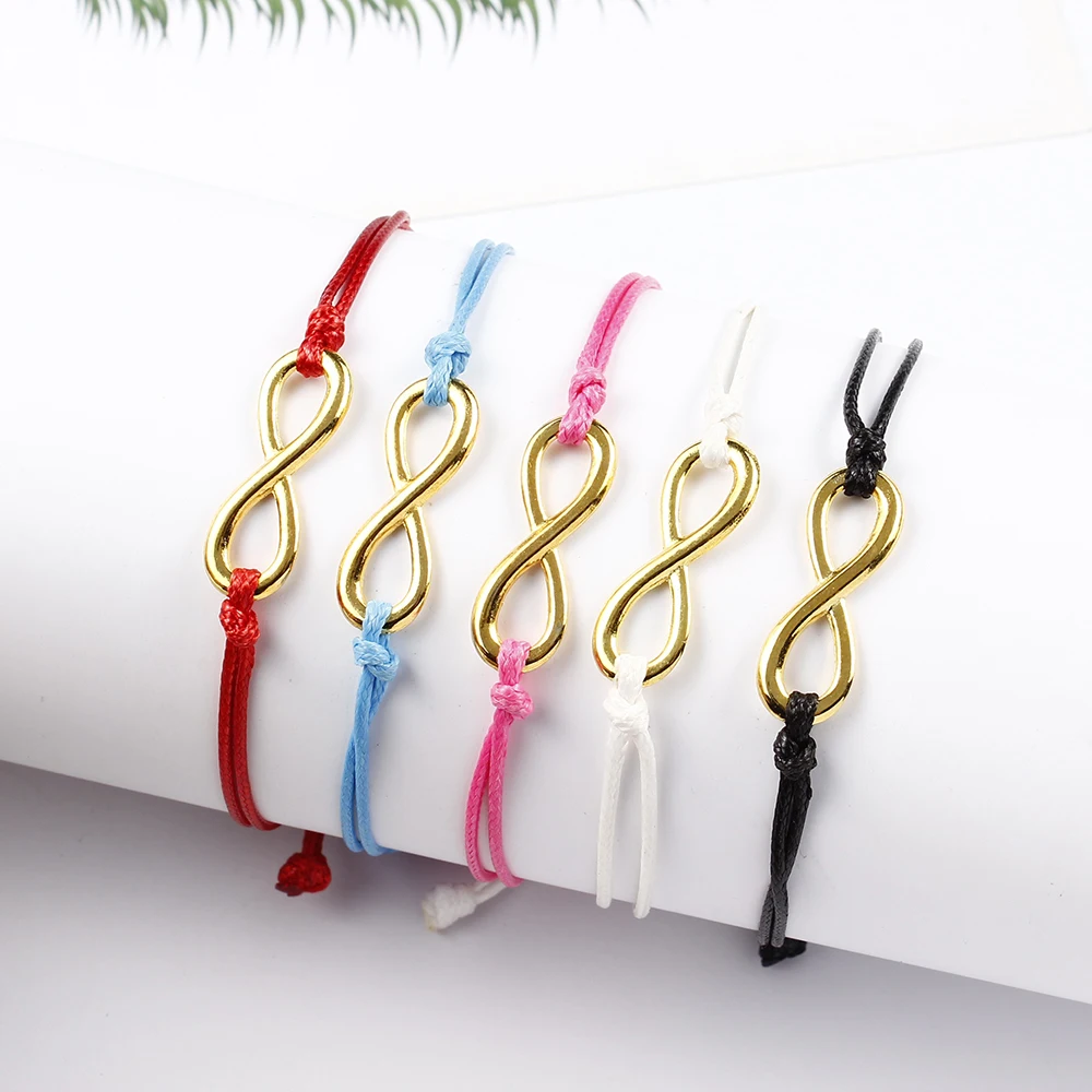 Женский браслет ручной работы 1 шт. подвеска золотого цвета веревочный цепочка