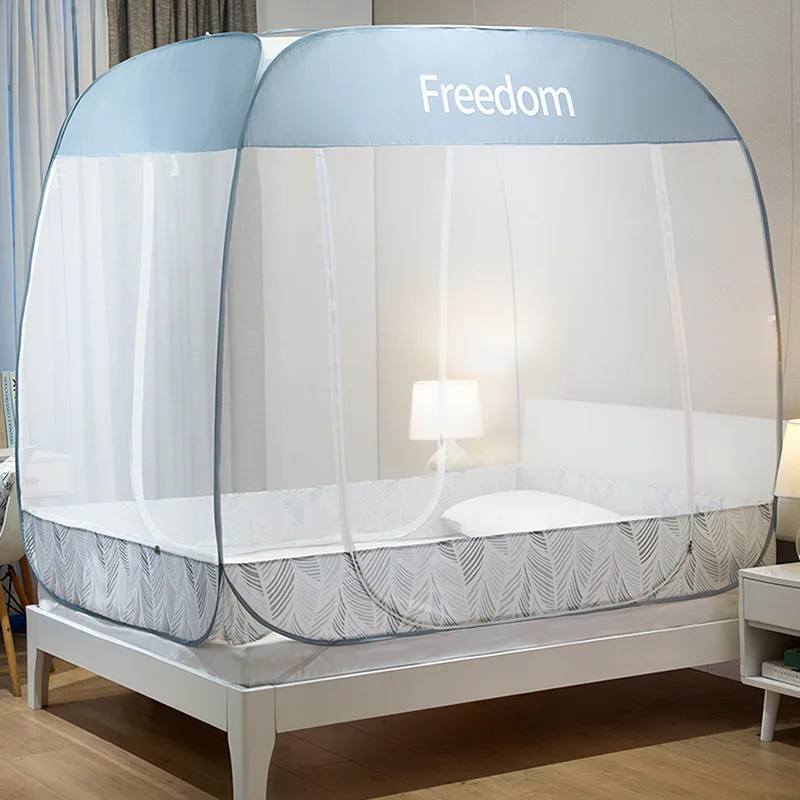 

Baby Anti-fall Children's Square Top Zipper Yurt Mosquito Net Encrypted Mesh Folding Mosquito Net Free Installation Mosquito Net