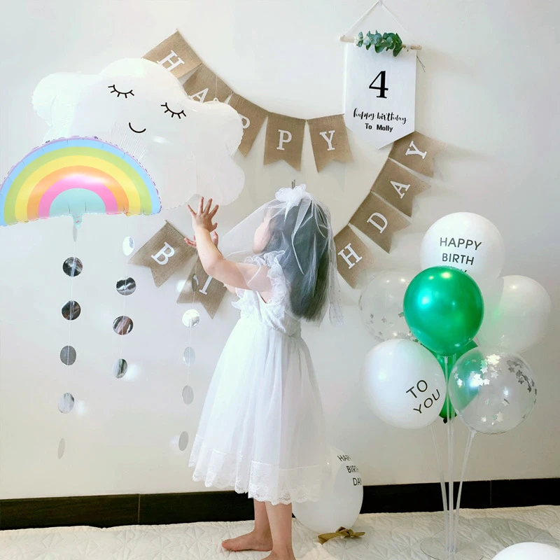 1PCS Smile Sun Moon Rainbow Smiley Cloud Foil Balloon Helium Boy Girl Birthday Party Baby Shower Kindergarten kid toy decoration | Дом и сад