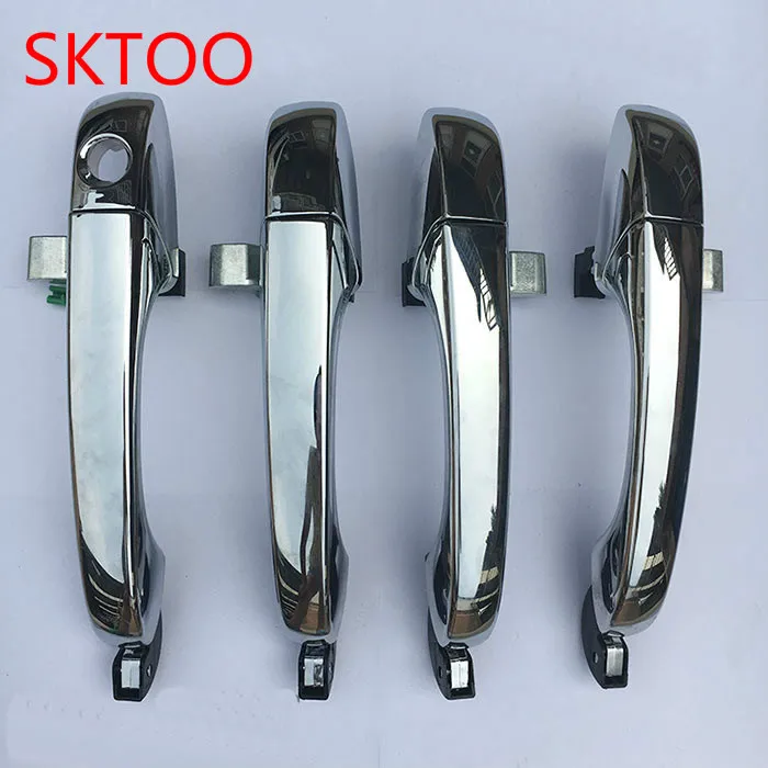 SKTOO 4 шт. Передняя Задняя Левая Правая ручка ABS Хромированная внешняя дверная