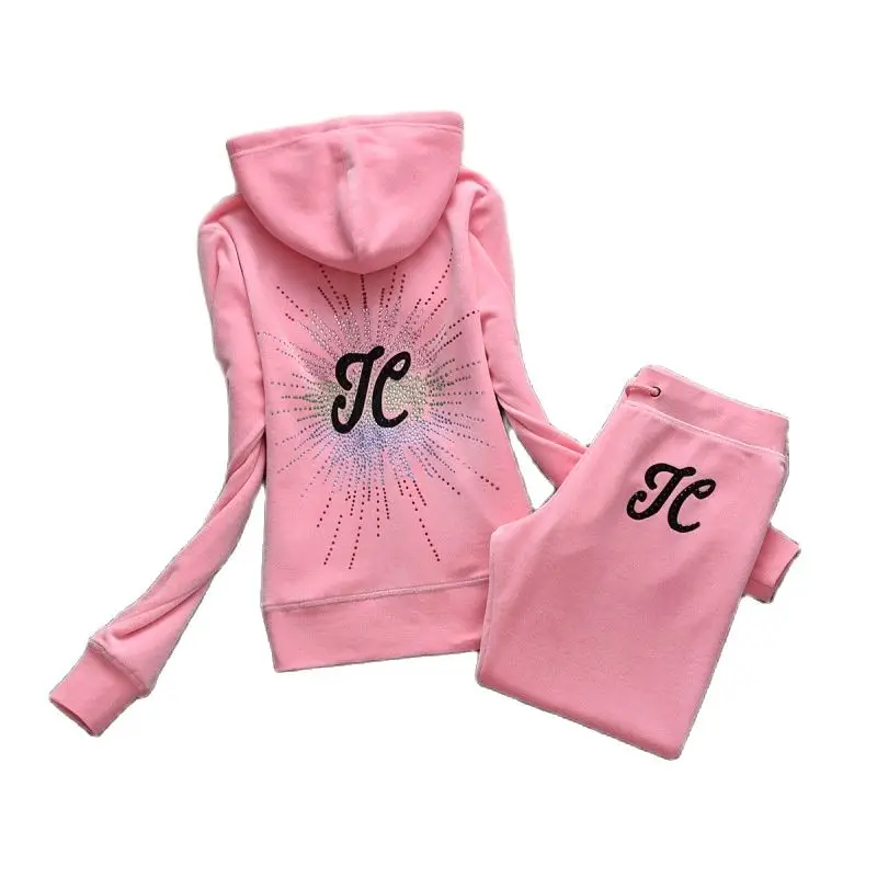 Женский брендовый велюровый спортивный костюм из бархатной ткани 2022 женские