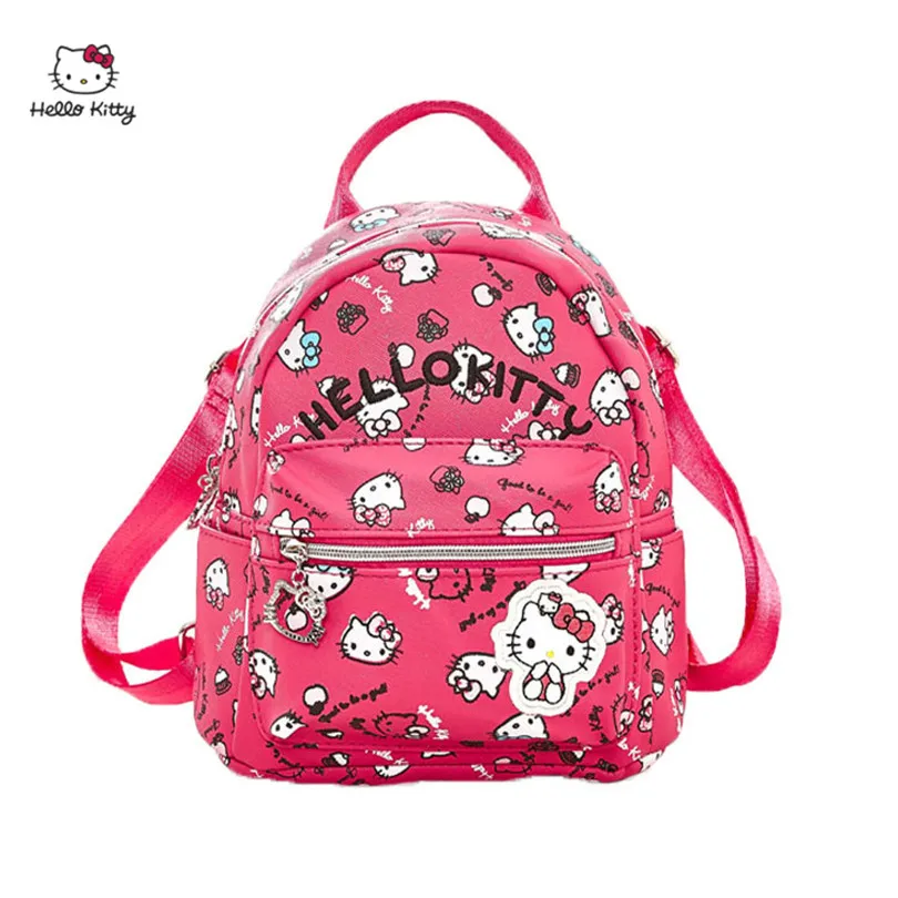 Новый детский рюкзак HELLO KITTY Дамский маленький школьный с рисунком кота из