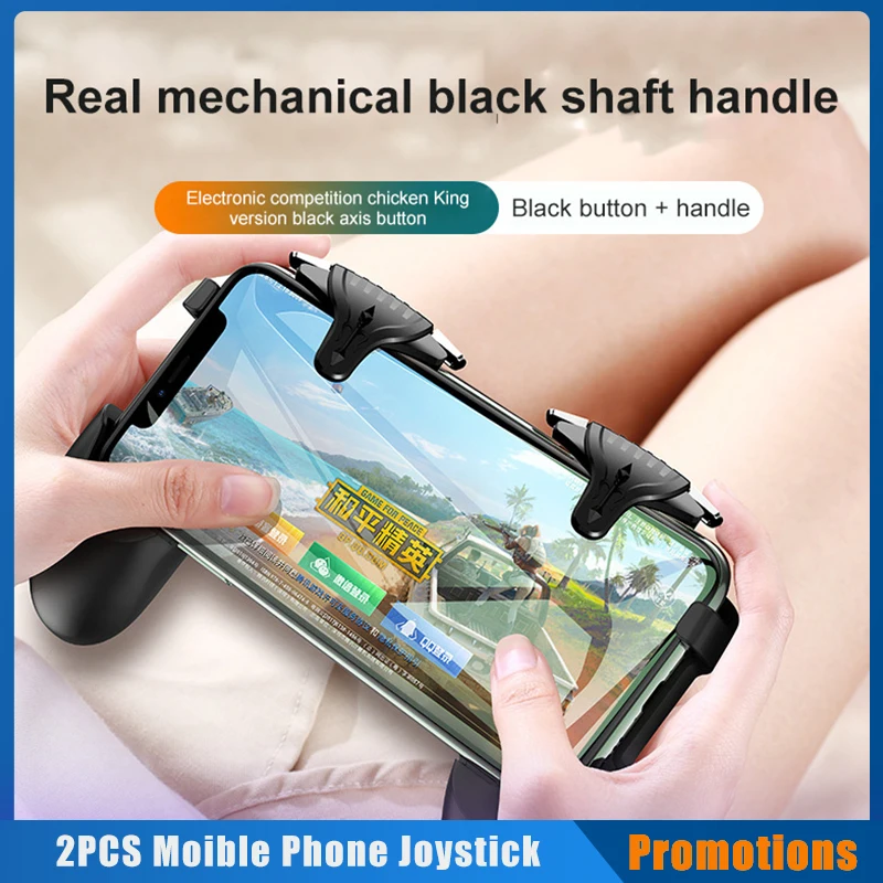 2 шт. Джойстик для мобильного телефона Gamepad L1R1 Aim Shooter Trigger PUBG Game Pad Grip ABS Controller для iPhone Android Accessories on.