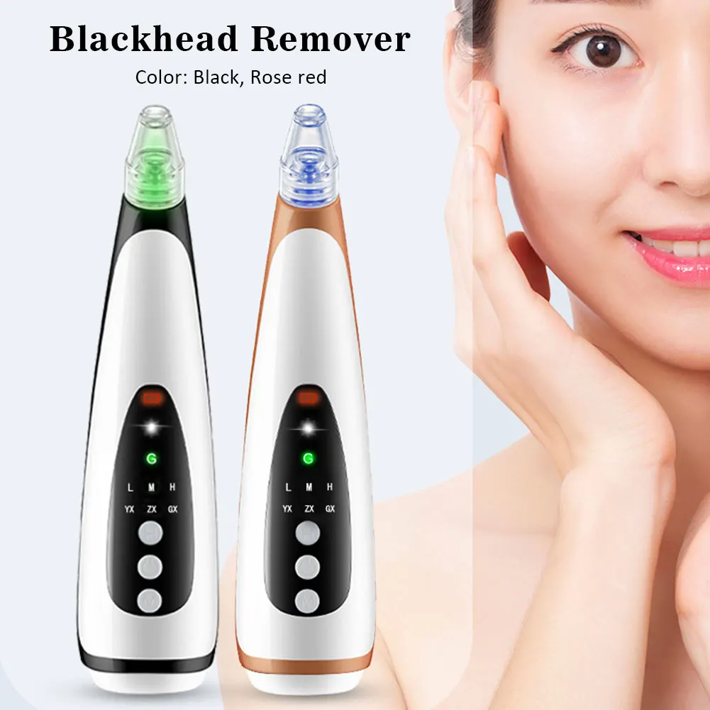 

Acne USB Rechargeable Tool Nose Strong Suction Pore Vacuum Deep Cleaning Pimple Home LCD Display Extractor Blackhead Remover