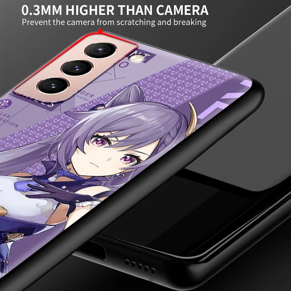 

Silicone Phone Case For Samsung Galaxy S20 FE S21 Ultra 5G S8 S9 S10 Plus Genshin Impact Ganyu Bumper Shell Cover Coque Fundas