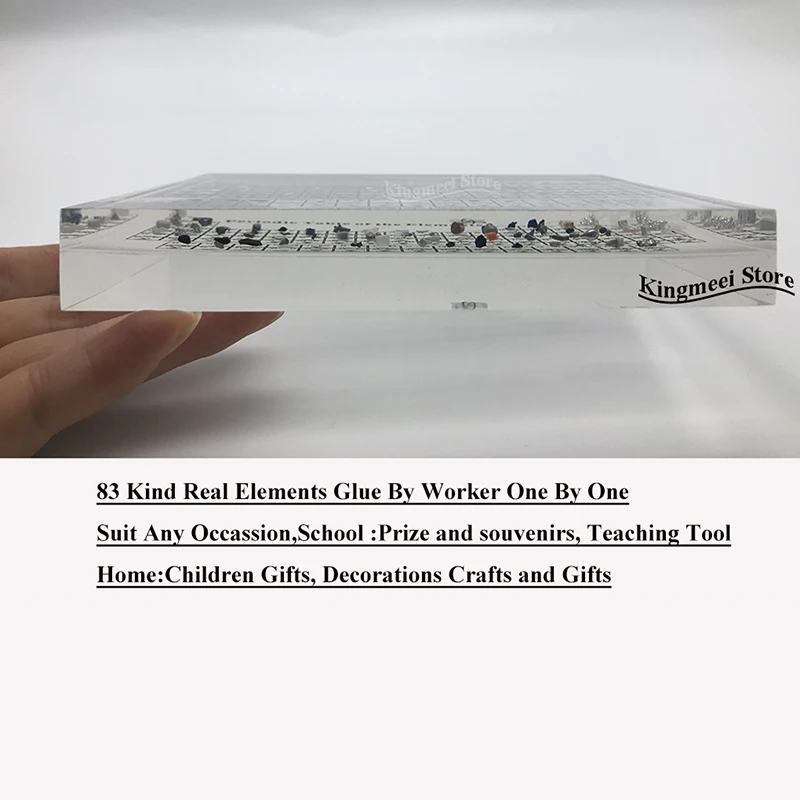 Free shipping Periodic Table  With Real Element School Day Teachers Day Birthday Gift Chemistry Periodic Table of element